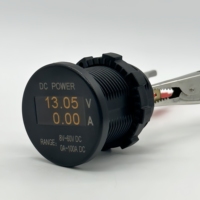 Voltmètre ampèremètre OLED 29 mm à découpe pour montage, 8-60V 0-10A, moniteur de puissance CC, compteur de tableau de bord pour camion, moto, camping-car, bateau, voiture