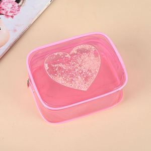 PVC Transparent <b>Makeup</b> Bag Portable Zipper Toiletry Storage <b>Case</b> Fashionable Cute Cosmetics Jelly Bag Durable Logo Travel - Product Image 4
