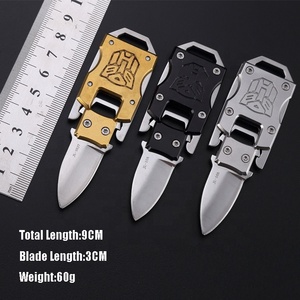 Vendita calda Mini trasformatore tattico coltello pieghevole con portachiavi in acciaio inox multiuso strumento - Product Image 3