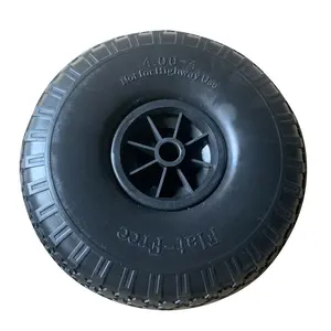 China 4.00-4 PU espuma Pneu 12 ''PU Espuma Roda 12'' Puncture Proof PU Solid Wheelbarrow Tire