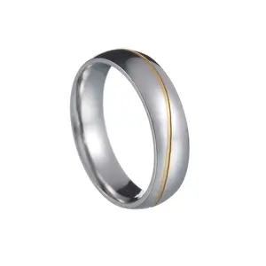 Fabricage Groothandel Elegante Dames Sieraden Effen Ringen Romantische Paar Mode Verlovingsring Titanium Eenvoudige Ringen