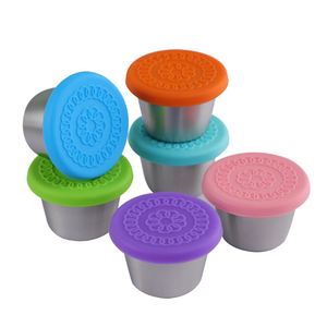 Gobelet à sauce en acier inoxydable 304 de 70 ml avec couvercle à clip en silicone, étanche et compatible lave-vaisselle, portable pour une utilisation en cuisine extérieure - Product Image 4