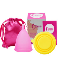 Copa menstrual femenina J1105, vaso menstrual de silicona personalizado