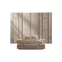 Panneaux muraux rembourrés en tissu personnalisés pour l'usine moderne, tête de lit pour lit king, queen, double, enfant