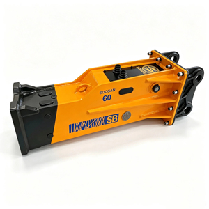 Casse-roche hydraulique SOOSAN SB60 de type boîte, état neuf, pour excavatrice de 15-18 tonnes, chargeuse-pelleteuse, travaux de démolition - Product Image 1