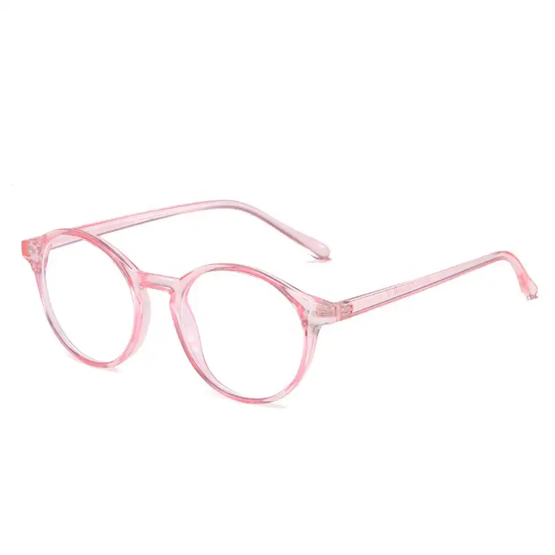 गुलाबी छोटे ताजा महिला चश्मा फ्रेम ब्लॉक नीले प्रकाश सीखने ऑनलाइन वर्ग फ्लैट चश्मा फ्रेम