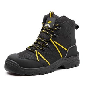 Bottes de sécurité industrielle de luxe à coupe haute pour hommes Construction résistante à l'huile marron foncé avec bout en acier Vente d'automne - Product Image 2
