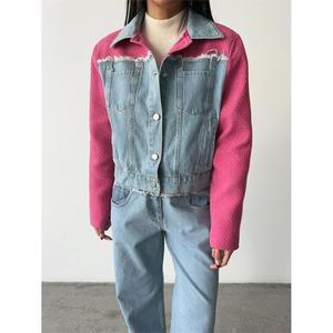 Conjunto de Chaqueta y Pantalones de Mezclilla Fucsia para Mujer - Product Image 3