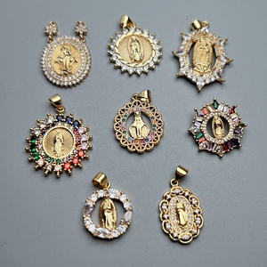 Venta al por mayor <span class=keywords><strong>de</strong></span> metal personalizado cristal circón religioso Santa <span class=keywords><strong>Guadalupe</strong></span> <span class=keywords><strong>Virgen</strong></span> María colgantes encantos para la fabricación <span class=keywords><strong>de</strong></span> joyas - Product Image 1