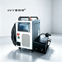 Machine de soudage au laser à fibre continue compacte et portative PAT-1500, refroidie par air, avec alimentateur de fil léger pour l'acier au carbone
