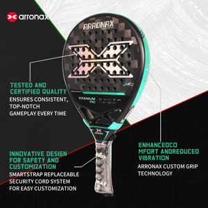 Arronax padel vợt AT10 <span class=keywords><strong>2025</strong></span> Đen EVA Core với 18K <span class=keywords><strong>2025</strong></span> Carbon pelotas de padel vợt - Product Image 2