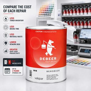 Sistema de Mezcla de Base Automotriz a Base de Solvente Sherwin-Williams DeBeer BeroBase MM500, 3.5L - Product Image 4