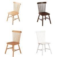 Chaise en bois avec dossier ergonomique courbé en bois de caoutchouc durable et résistant à la décomposition