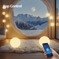 Téléphone à bille LED intelligent contrôlé par application 16 RGB Color Gamut Music Rhythm Sensing pour chambre à coucher salon