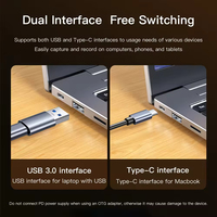 Carte de capture vidéo SAMZHE USB 3.0/Type-C 4K pour ordinateur portable et PS5, enregistreur de streaming en direct en alliage d'aluminium, compatibilité descendante