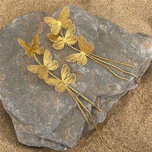 가벼운 럭셔리 복고풍 술 나비 귀걸이 스테인레스 스틸 패션 기질 다재다능한 디자인 스테인레스 스틸 귀걸이 - Product Image 6