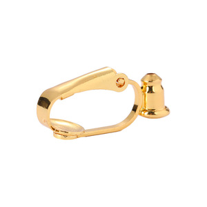 Clip-on <b>Earrings</b> Copper Alloy Bullet Shape Anti-slip Converter For Non-pierced Ears - Product Image 5