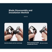 CITICITY Rasoir Électrique Portable pour Hommes, Étanche IPX7, Lavable, Rechargeable, avec Écran LED et Têtes Amovibles 6D