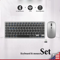 78 Tombol Keyboard Kantor Komputer bluetooth Qwerty Silver Kit Teclado E Mouse Wireless Premium Paket Keyboard dan Mouse Nirkabel untuk PC
