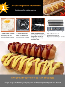 Gaufrier <span class=keywords><strong>Électrique</strong></span> Commercial Mini Pénis, Machine à Crêpes à Grille Carrée à Vendre - Product Image 3