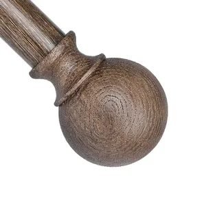 Tringles à rideaux en Bronze, tringle à rideau simple à grain de bois de 1 pouce pour fenêtres de 28 à 48 pouces, tringles à rideaux décoratives épaisses