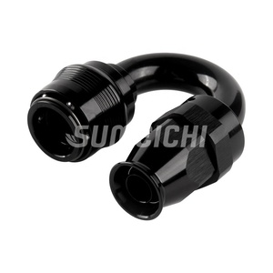 SUMEICHI droit 45Deg 90Deg 180 degrés AN4 AN6 AN8 AN10 AN12 AN16 sertissage pivotant réutilisable AN à SAE raccords à dégagement rapide AN - Product Image 6