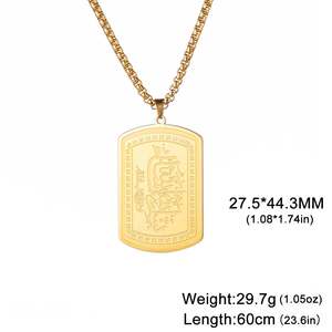Myshapeイランペルシャペルシア語詩ネックレスアッラーアラビア書道ペンダントステンレス鋼イスラムコーランジュエリー - Product Image 4