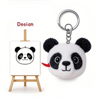 Usine certifiée BSCI EN71/ASTM, porte-clés en peluche panda mignon et kawaii de haute qualité, personnalisé, en coton doux