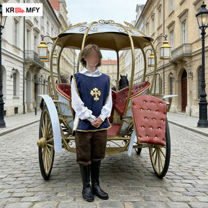 Carruaje de Lujo Eléctrico con Caballos, Estilo Cenicienta, para Bodas, Capacidad para 4-6 Personas - Product Image 1