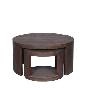 Table basse ronde indienne fabriquée à la main pour la maison et l'hôtel finition antique réglable pour la décoration intérieure de la chambre et du salon - Product Image 2