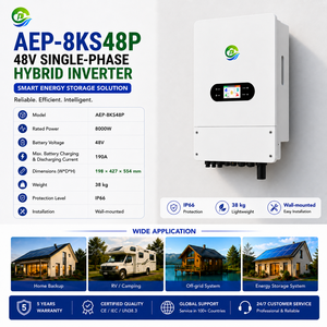 Inversor Solar Híbrido de 8KW con Entrada de Energía Solar de 16000W, Carga de Batería de 190A y Tecnología Dual MPPT - Product Image 1