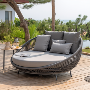 Lit rond de luxe pour l'extérieur, jardin, hôtel, villa, loisirs en plein air, <span class=keywords><strong>grand</strong></span> lit de jour - Product Image 1