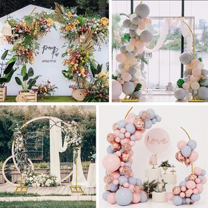 Juego de accesorios de boda de 2 soportes de hierro forjado arco de Metal soporte de fondo arco ornamental para decoración de fiesta de escenario de boda - Product Image 5