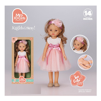 Mode 14 pouces poupée fille jouet belle fille habiller jouets en plastique vinyle Joints grands yeux bébé poupées meilleur cadeau