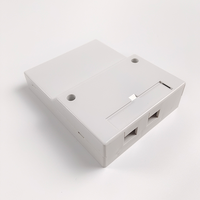 Boîtier de distribution optique FTTH mini 2 ports en ABS pour montage mural intérieur, plaque frontale fibre optique avec adaptateur SC