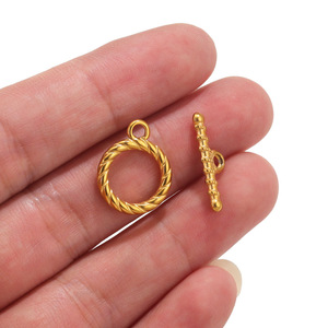 Paslanmaz çelik PVD altın kaplama geçiş OT toka bilezik kolye kanca toka bağlayıcı takı bulgular malzemeleri için - Product Image 4