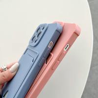 Casing Dompet Ponsel Matte Penuh iPhone 13 Pro Max, Casing Pelindung Belakang Slot Kartu Tahan Guncangan untuk Iphone 13 Mini