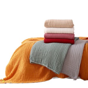 Manta de Muselina de Algodón Puro Suave de 6 Capas, Personalizable, Color Sólido, Transpirable, para Bebé, Sábana, Sofá - Product Image 1
