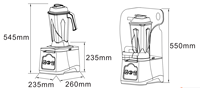Mixeur professionnel, 1680W, smoothie, jus de céréales, OEM