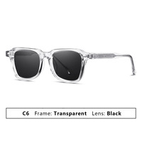 Lunettes de soleil en gros pour femmes, tendance, tendance, UV400, motif acétate, carrées, polarisées, lunettes de soleil pour hommes