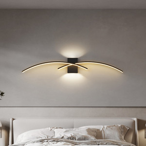 Moderno e minimalista lampada da <span class=keywords><strong>parete</strong></span> a <span class=keywords><strong>LED</strong></span> per camera da letto comodino da salotto con griglia divano TV sfondo a <span class=keywords><strong>parete</strong></span> con Design a strisce lunghe - Product Image 3