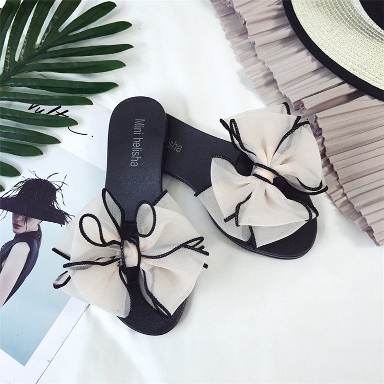 Summer Sandals Bowknot Casual Beach Shoes Flats Ladies Sliders Slipper Women Slippers Sandals