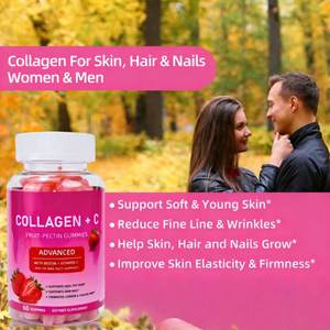 Belo Cabelo Saudável Colágeno Gomas Elasticidade Da Pele Reduzir Linha Fina Winkles Vitamina C Biotina Gomas - Product Image 3