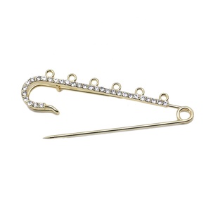 8 CM, 6-Schleifen-Strass-Anstecknadeln für Kinderwagen – Große Rosa und Blaue Muslimisch-Islamische Sicherheitsnadeln für Taschen, Babykragen und Abzeichen - Product Image 2