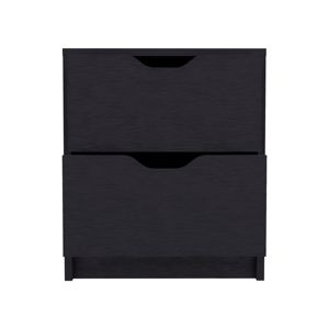 DB DEPOT 2017 Houma Mesita DE NOCHE DE DOBLE cajón moderna-antigua mesita de noche minimalista para dormitorio muebles para el hogar apartamento - Product Image 4