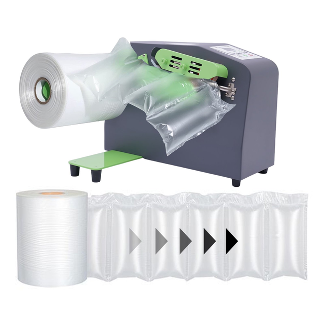 HY-02 Fanpak Desktop Easy Operation Automatic Cost-effective PE Air Cushion Machine for Air Pillow Bag Tubes Bubble Film 1 Year