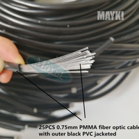 Câble optique en plastique pour éclairage LED de piscine, câble à fibres optiques multi-brins pour plafond étoilé de piscine