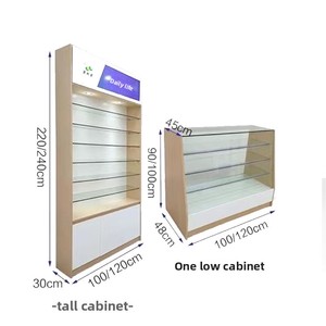 Étagère de présentation <span class=keywords><strong>l</strong></span>égère en bois à plusieurs niveaux, à un seul côté, pour salons de beauté, magasins d'animaux, cosmétiques et présentoirs pour animaux de compagnie - Product Image 6
