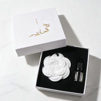 Diffuseur d'arômes Finru en pierre, ensemble d'huiles parfumées suspendues, fleur en céramique, désodorisant longue durée pour la maison et le placard, cadeau personnalisé avec logo