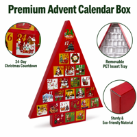 Individueller Adventskalender Leere Luxus-Karton-Geschenkverpackung für Kosmetik Countdown Weihnachts-Adventskalender-Box